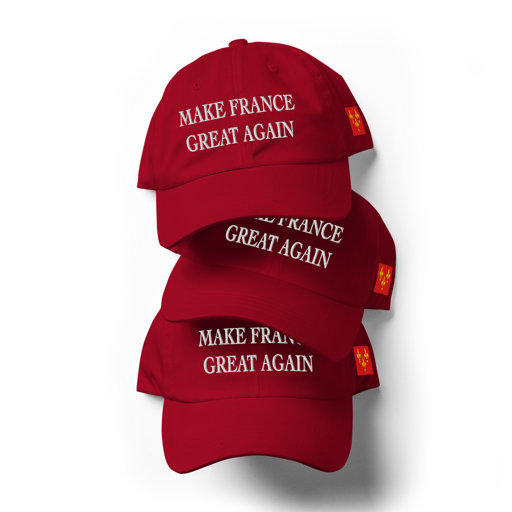 Casquette rouge Make France Great Again + écusson sur le coté